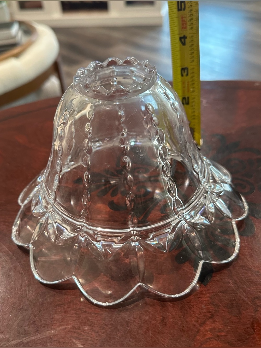 Gorgeous! Victorian Fairly Bell Glass Lamp Shade Top